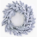 Рождественский венок Classic литий d-50 см засніжений Green snowy