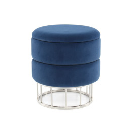 Пуф Zlata TM525 Darkblue/Silver