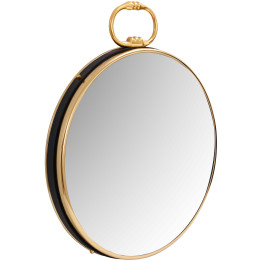 Настенное зеркало Round 425 Gold/Black 51 cm
