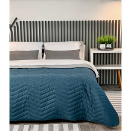 Покривало Double face zigzag Grey/Indian Teal 200x220 см