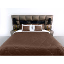 Покривало стьогане хвиля Barkhat 146 коричневе 240x240 см