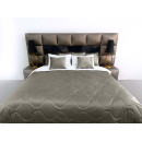 Покрывало стеганое волна Barkhat 229 темно-серое 220x240 см