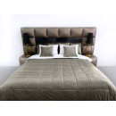 Покривало стьогане квадрат Barkhat 229 темно-сіре 130x240 см