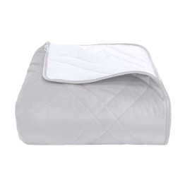 Покривало стьогане мозаїка Barkhat 238 світло-сірий 220x220 см