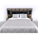 Покривало стьогане мозаїка Barkhat 238 світло-сірий 220x220 см