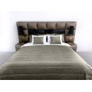 Покрывало стеганое полоса Barkhat 229 темно-серое 160x240 см