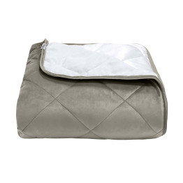 Покрывало стеганое ромб Barkhat 229 темно-серое 220x240 см