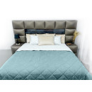 Покривало стьогане ромб Sparta 32 темно-бірюзовий 200x220 см