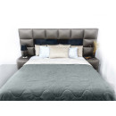 Покривало стьогане хвиля Sparta 20 антрацит 220х220 см