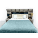 Покрывало стеганое квадрат Sparta 32 темно-бирюзовый 130x240 см