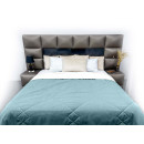 Покривало стьогане лабіринт Sparta 32 темно-бірюзовий 200x220 см