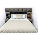 Покривало стьогане піраміда Sparta 05 молочне 150х220 см