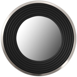 Настінне дзеркало Round 825 Silver/Black Ø 51 cm