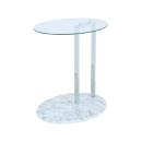 Стол Mark SM275 Clear/Chrome/Whitemarble