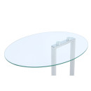 Стол Mark SM275 Clear/Chrome/Whitemarble