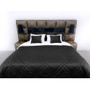 Покривало стьогане мозаїка Barkhat 300 чорний 220x240 см