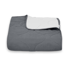 Покривало стьогане хвиля Sparta 22 темно-сіре 220х240 см