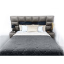 Покривало стьогане хвиля Sparta 22 темно-сіре 240х240 см