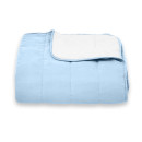 Покрывало стеганое полоса Sparta 30 голубое 220х220 см