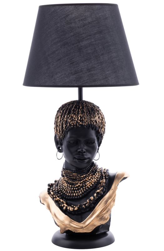 Настольная лампа African girl Black/Gold