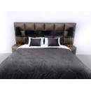 Покрывало стеганое черепица Barkhat 235 темный шоколад 220x220 см