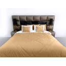 Покривало стьогане лабіринт Barkhat 110 темно-золоте 150x220 см
