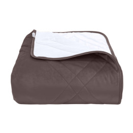 Покрывало стеганое мозаика Barkhat 212 темно-коричневое 150x220 см