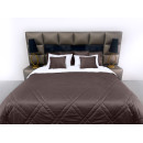 Покрывало стеганое мозаика Barkhat 212 темно-коричневое 150x220 см