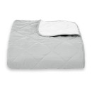 Покривало стьогане ромб Sparta 11 сіре 240х240 см