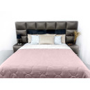 Покривало стьогане еліпс Sparta 24 світло-рожеве 240х240 см