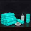 Рушник для обличчя 1001 махровий 50х90 см (бордюр КОСИЧКА) ментол 13-5714