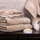 Рушник лазневий 1064 махровий 70х140 см ЗАРА бежевий