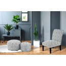 Набор пуфов India T110/2 Black/White