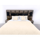 Покривало стьогане черепиця Barkhat 203 світло-бежеве 200x220 см