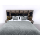 Покривало стьогане черепиця Barkhat 237 сіре 240x240 см