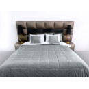 Покрывало стеганое квадрат Barkhat 237 серое 200x220 см