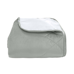 Покривало стьогане лабіринт Barkhat 129 сріблясте 240x260 см