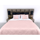 Покривало стьогане мозаїка Barkhat 215 рожеве 150x220 см