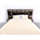 Покривало стьогане ромб Barkhat 203 світло-бежеве 220x240 см