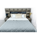 Покривало стьогане ромб Sparta 15 блакитно-сіре 240х240 см