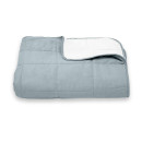 Покривало стьогане квадрат Sparta 15 блакитно-сіре 200x220 см