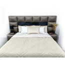 Покривало стьогане мозаїка Sparta 05 молочне 220х220 см