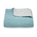 Покривало стьогане мозаїка Sparta 32 темно-бірюзовий 220х220 см