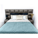 Покривало стьогане мозаїка Sparta 32 темно-бірюзовий 220х220 см