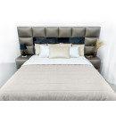 Покривало стьогане смуга Sparta 09 світло-сіре 220х240 см