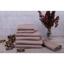 Рушник для обличчя 9000 вафельний 50х85 см коричневий