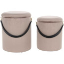 Набор пуфов Сhest T125/2 Taupe/Black