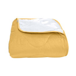 Покривало стьогане хвиля Barkhat 207 золоте 150x220 см