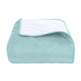 Покривало стьогане мозаїка Barkhat 224 блакитне 220x220 см