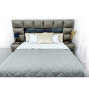 Покривало стьогане ромб Sparta 16 сіре 220х240 см